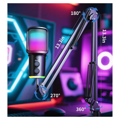 Micrófono USB Condensador PRO con Brazo Articulado - My Store